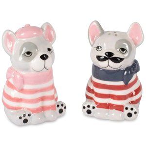Love Frenchies? Two Adorable Bulldog Salt/Pepper